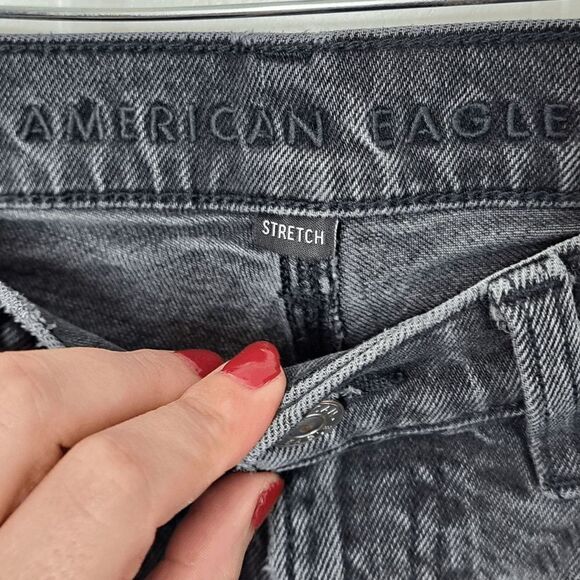 American Eagle Stretch 90s Skinny Jean in Charcoal Wash size 6 Short - Picture 5 of 8